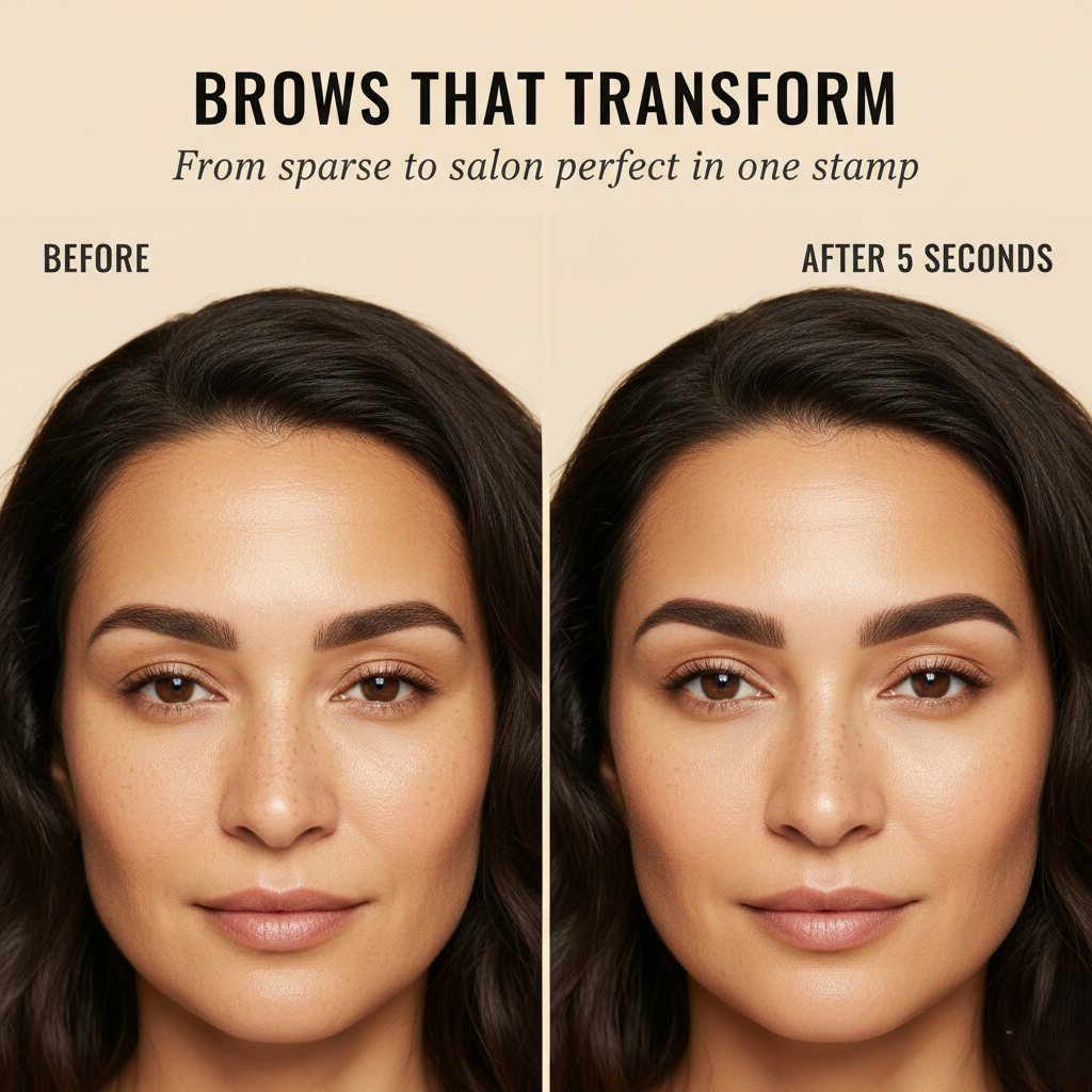 Archelle™ – Waterproof Eyebrow Stamp & Stencil Kit with 10 Brow Shapes + 1 +1 FREE