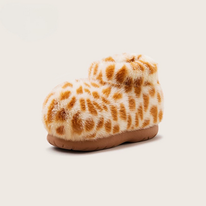 Cozy Big Cat Paw Slipper Cotton Boots Ultra-Soft Fleece-Lined Winter Booties