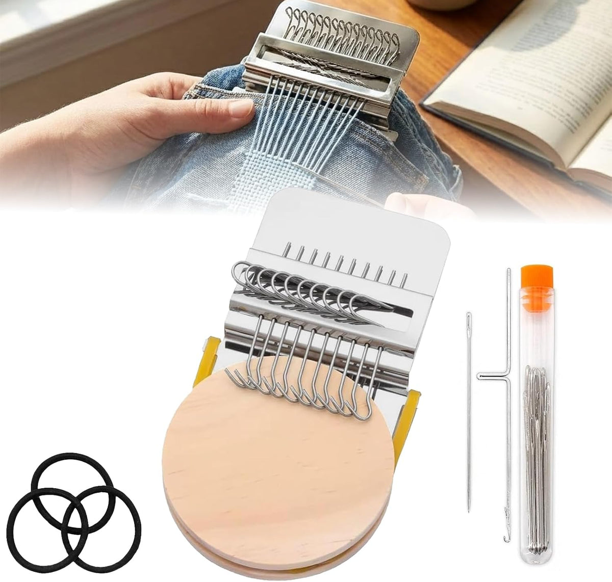 AWINQQY PatchMaker 2.0 Darning Loom Weaving Tool Kit