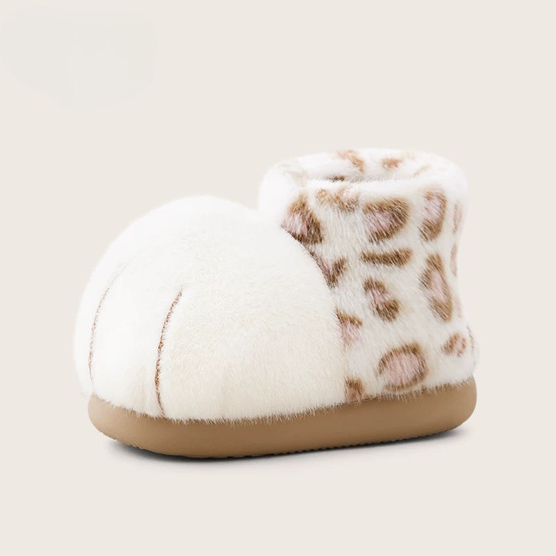 Cozy Big Cat Paw Slipper Cotton Boots Ultra-Soft Fleece-Lined Winter Booties