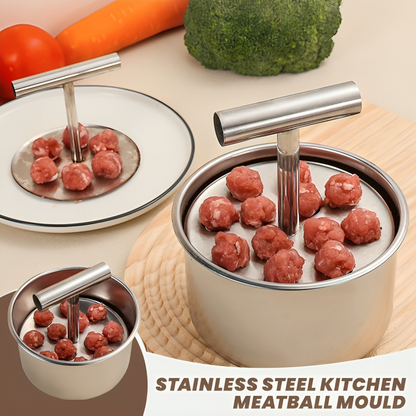 Meatball Maker | Stainless Steel Press | Even Shape Results | Easy One-Hand Use | FlavoForm