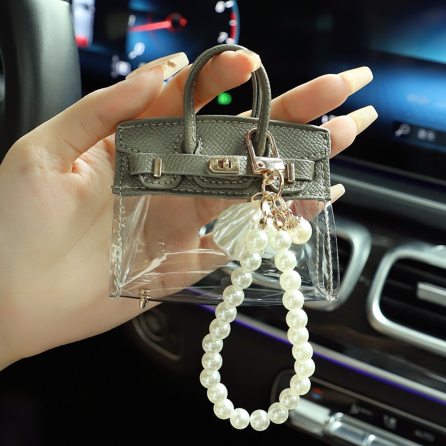 Transparent Mini Handbag Key Case