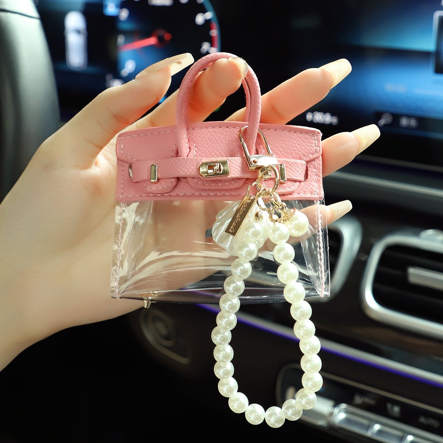 Transparent Mini Handbag Key Case