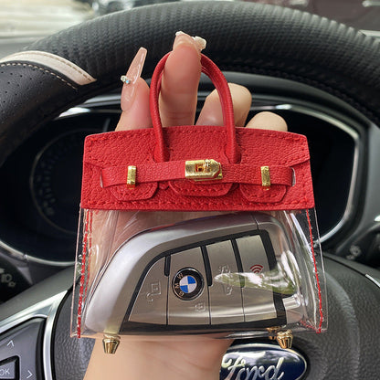 Transparent Mini Handbag Key Case