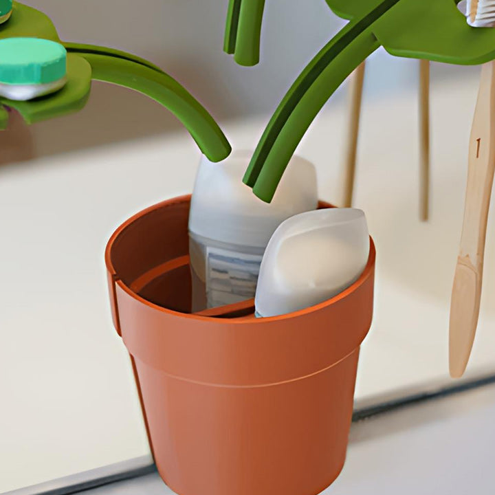 Monstera Mirror Bathroom Storage Rack