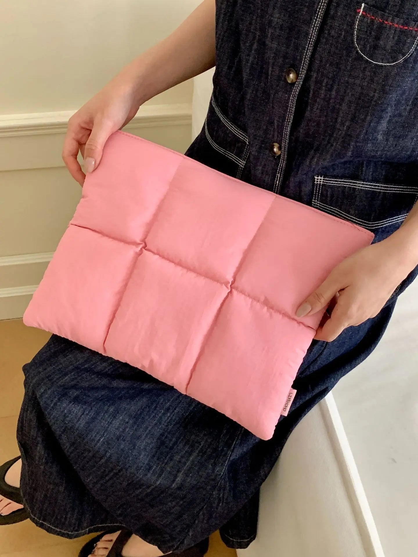 Puffy Laptop Bag Sleeve13/14/15/15.6 Inch Quilted Case Laptop Cover For MacBook Air Pro/Lenovo/Hp Puffer Notebook pouch