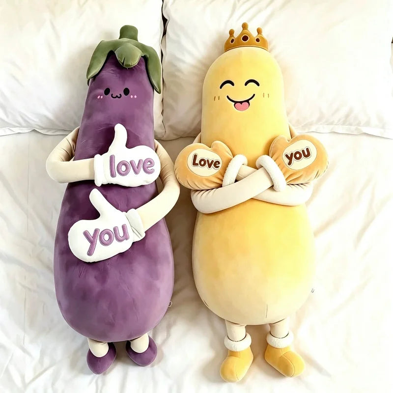 Eggplant Carrot Mango Sleep Companion – Soothing Patting Plush Toy