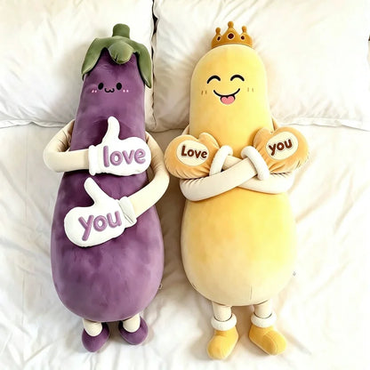 Eggplant Carrot Mango Sleep Companion – Soothing Patting Plush Toy