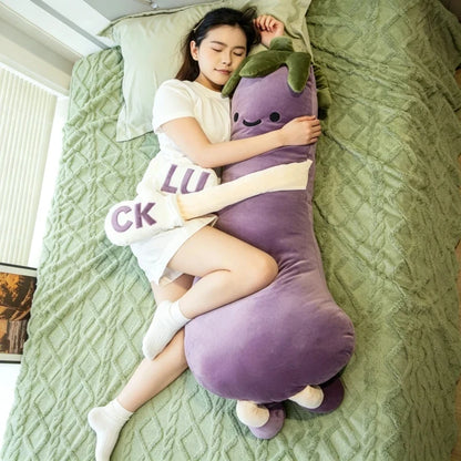 Eggplant Carrot Mango Sleep Companion – Soothing Patting Plush Toy