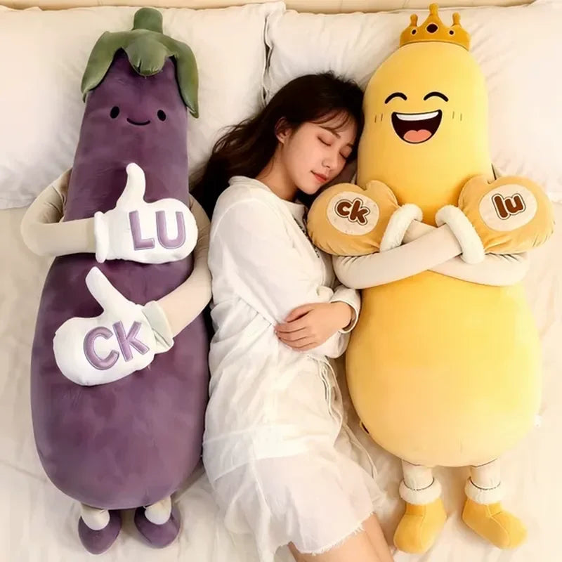 Eggplant Carrot Mango Sleep Companion – Soothing Patting Plush Toy