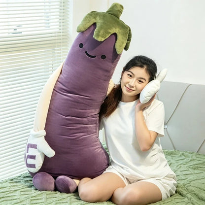 Eggplant Carrot Mango Sleep Companion – Soothing Patting Plush Toy