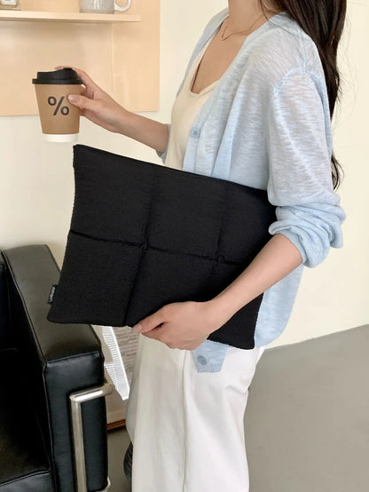 Puffy Laptop Bag Sleeve13/14/15/15.6 Inch Quilted Case Laptop Cover For MacBook Air Pro/Lenovo/Hp Puffer Notebook pouch