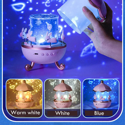 Rechargeable Astronaut Night Light - USB LED Galaxy Projector with Dimmable Glow for Kids