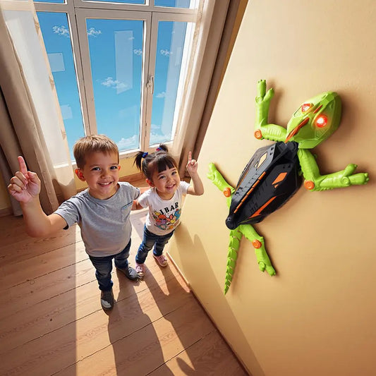 Wall Climbing Robot Toy Gecko-Like Movements LED Eyes Dark Green Silicone Tail Fun Remote Control Toy Essential image 3