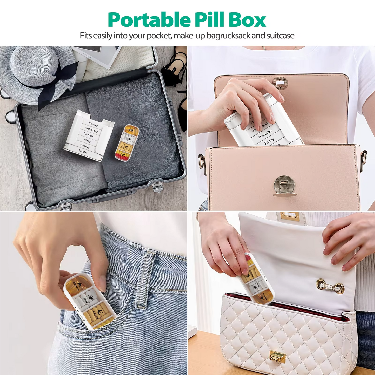 DailyDose™ | Weekly pill dispenser – Clearly organised & reliable for everyday life