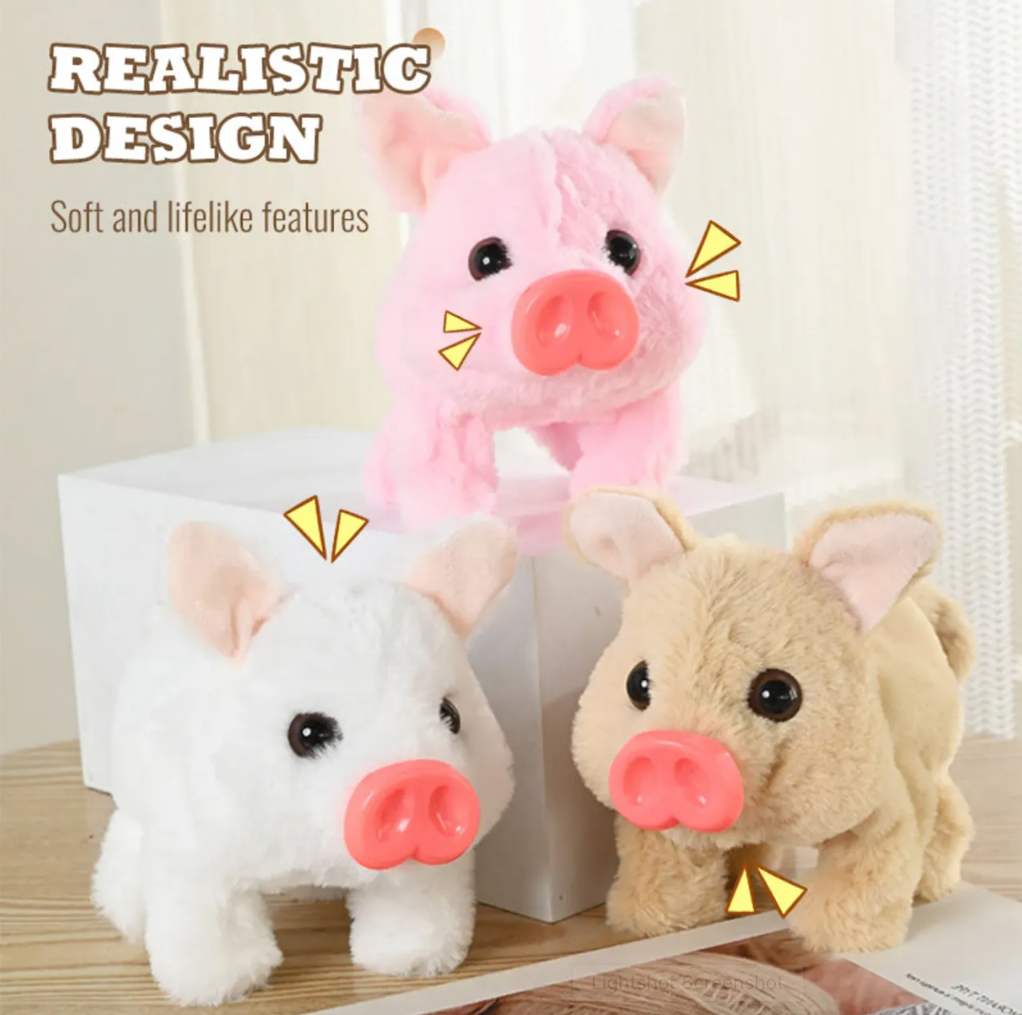 🔥LAST DAY 49% OFF 🎅Christmas Special Offer-Original Electric Pig Realistic Toy-🎁The finest gift