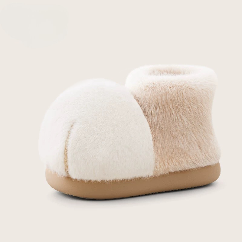 Cozy Big Cat Paw Slipper Cotton Boots Ultra-Soft Fleece-Lined Winter Booties