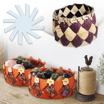 Woven Spiral Storage Basket Template