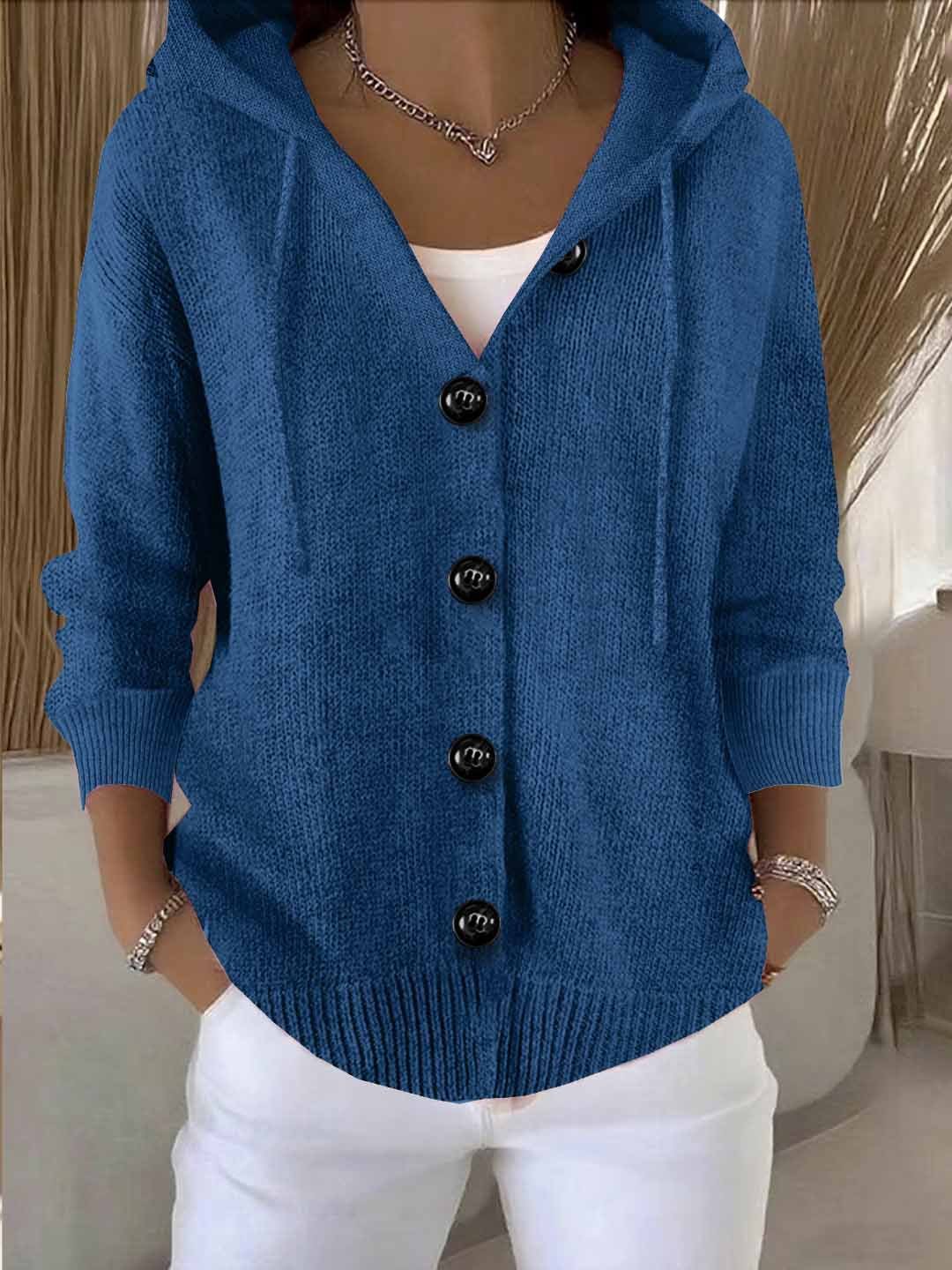 💖Women’s Solid Color Long Sleeve Cardigan