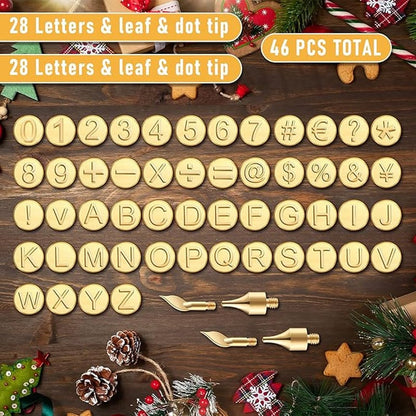 26 Letters Copper Mold-DIY Wood Burning/Carving Set