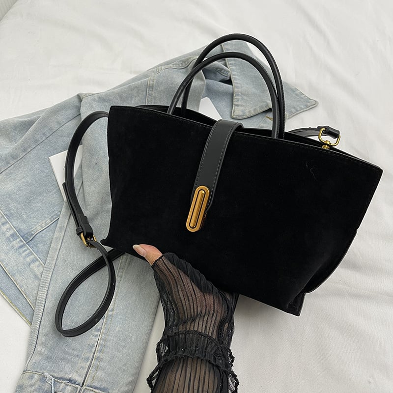 Women's Elegant Solid Color French Style Handbag