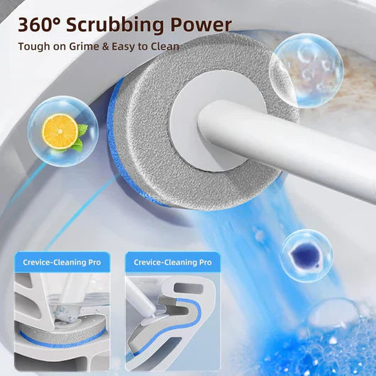 Disposable Toilet Brush Set – with Built-In Cleaner & 54 Refills