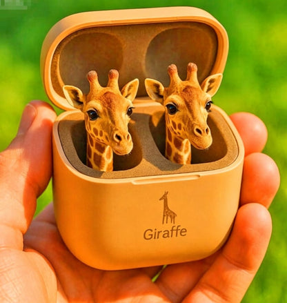 Cute Animal Shaped Bluetooth Earbuds-3D Stereo Animal Design | Wireless Earphones with Cartoon Charging Case