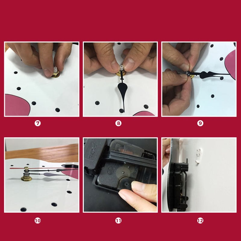 Nordic cat with wagging tail wall clock