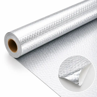 Heat-Resistant Peel & Stick Aluminum Foil Wallpaper