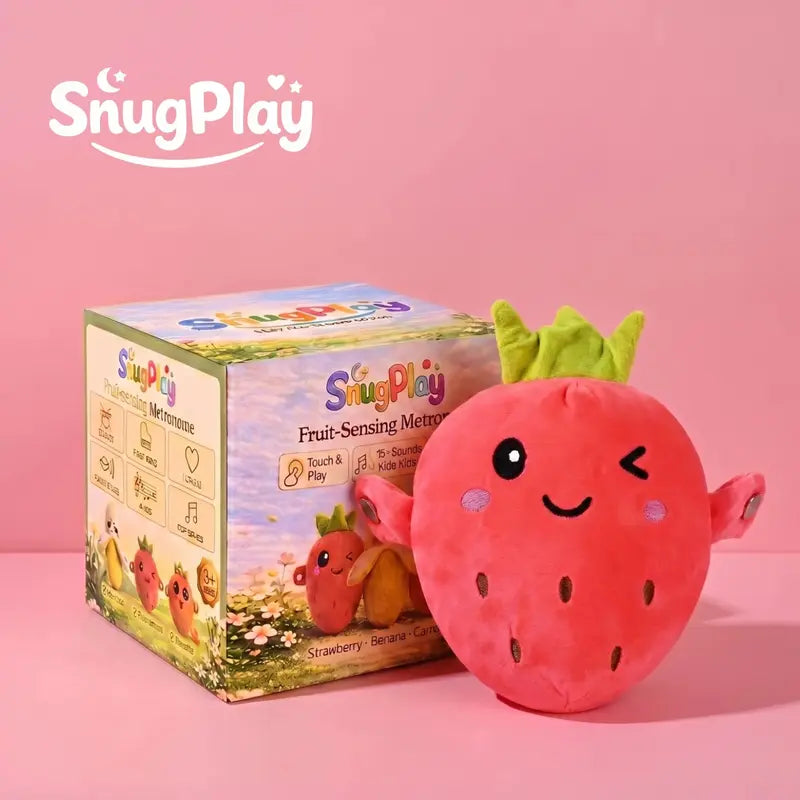3-Piece Fruit & Vegetable Interactive Musical Sensory Plush Toy Set