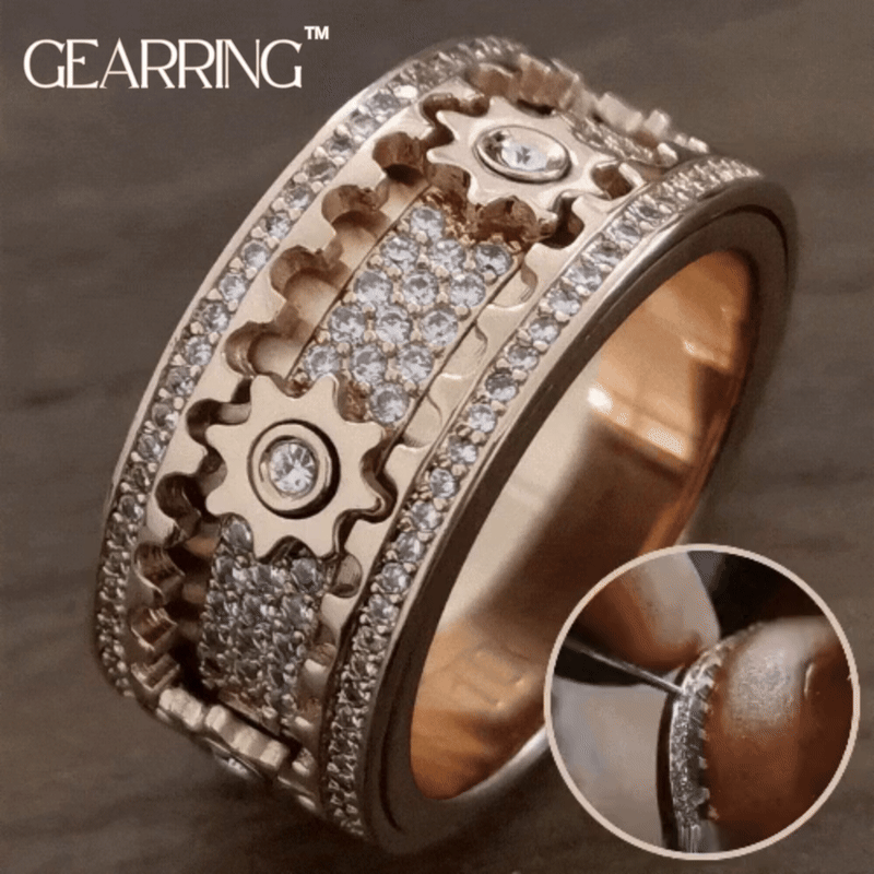 Helloice Iced Out Rotating Gear Ring