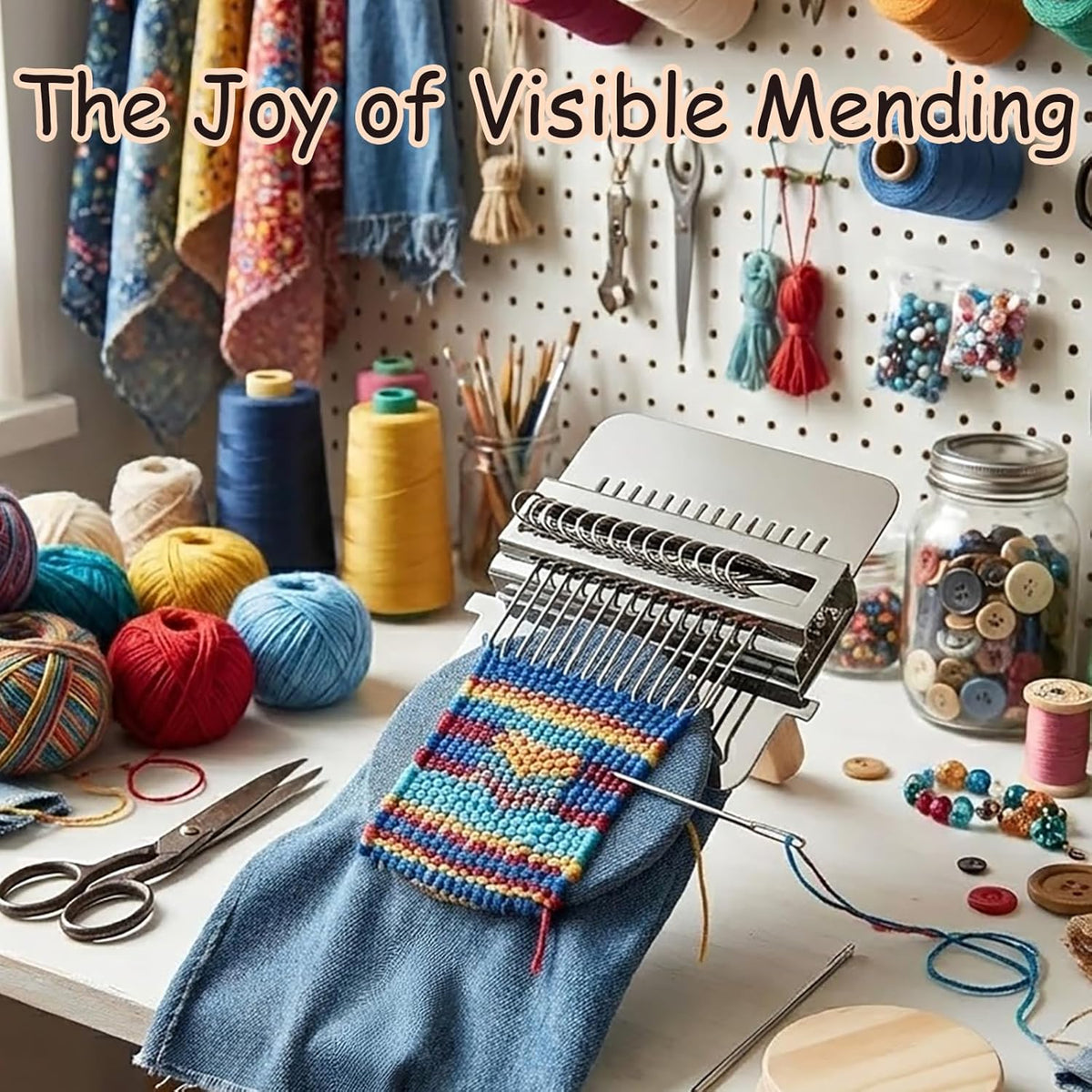 AWINQQY PatchMaker 2.0 Darning Loom Weaving Tool Kit