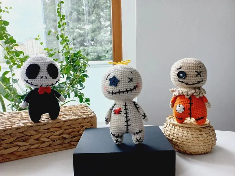 Handmade Crochet Halloween Doll Decoration