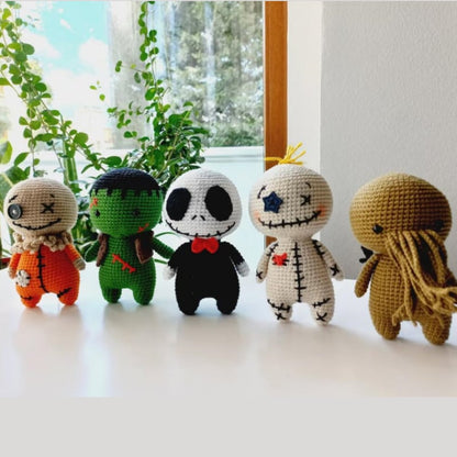 Handmade Crochet Halloween Doll Decoration