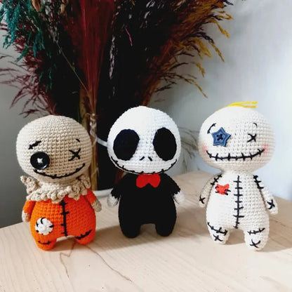 Handmade Crochet Halloween Doll Decoration