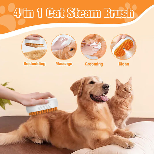 3-in-1 Electric Steam Pet Grooming Brush