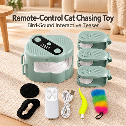 Turn Boredom Into Play – Smart Remote Cat Chasing Toy with Bird Sounds