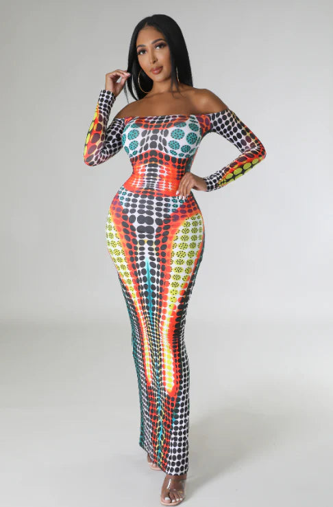 Celeste Contour™ Off-Shoulder Maxi Dress