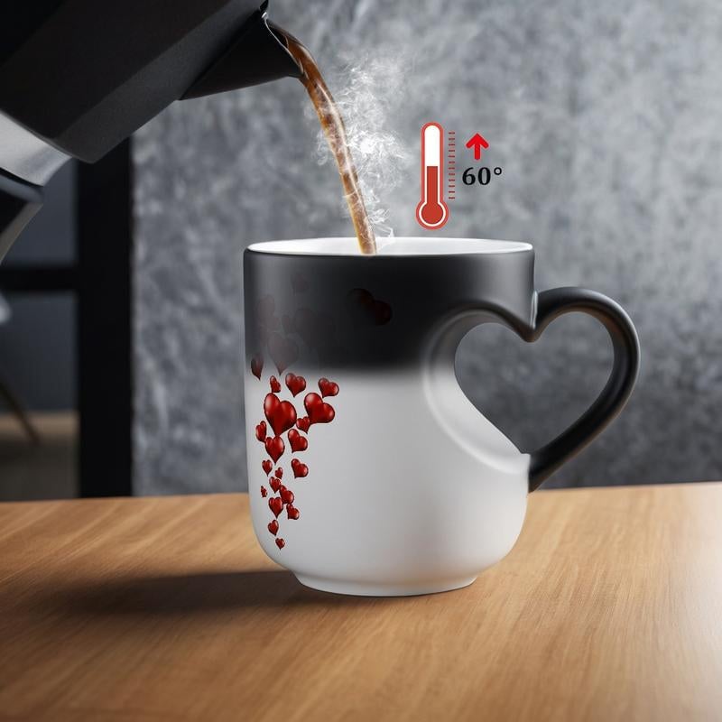 🔥Buy More Save More💖Heart-shaped Color-changing Ceramic Mug🎁