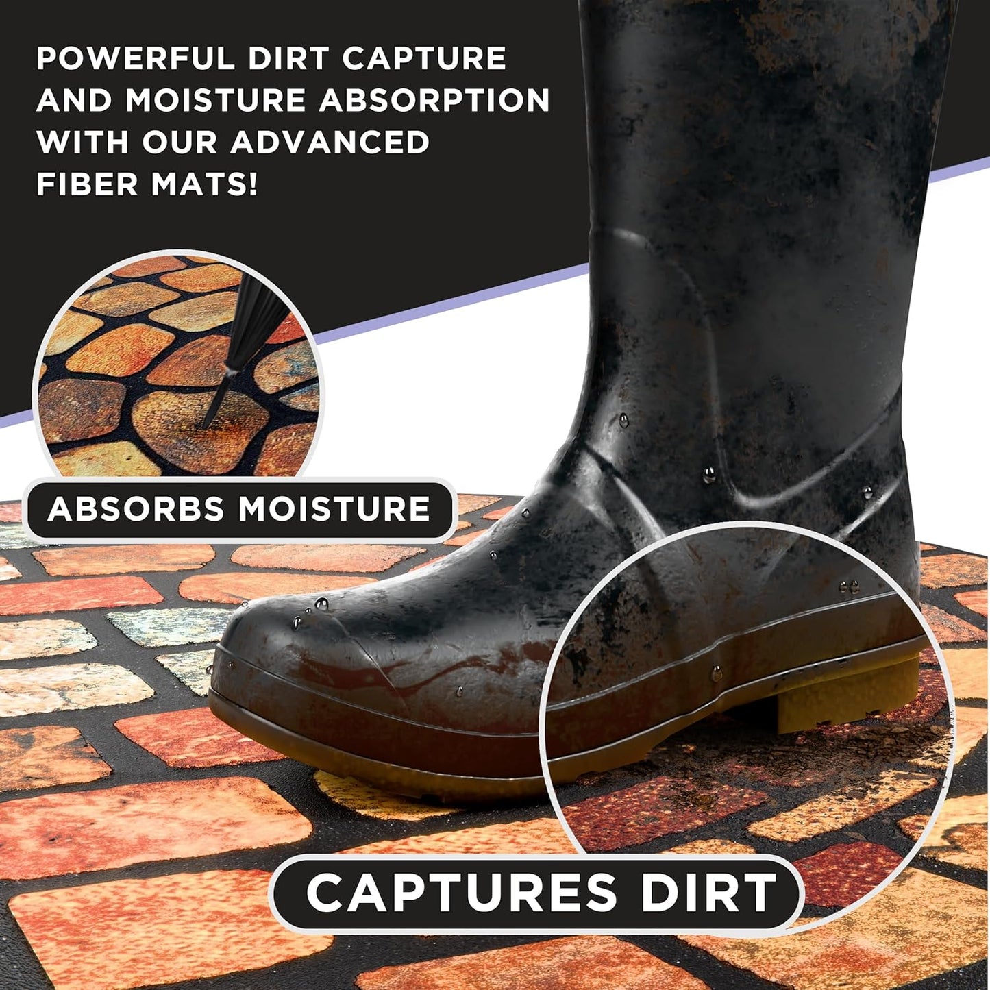 💖Boho Style Semicircular Door Mat - Non Slip Soft Floor Carpet