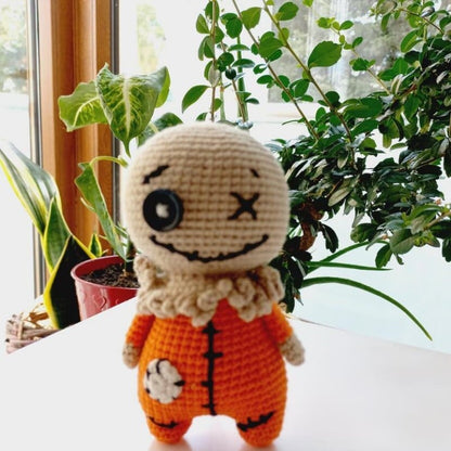 Handmade Crochet Halloween Doll Decoration