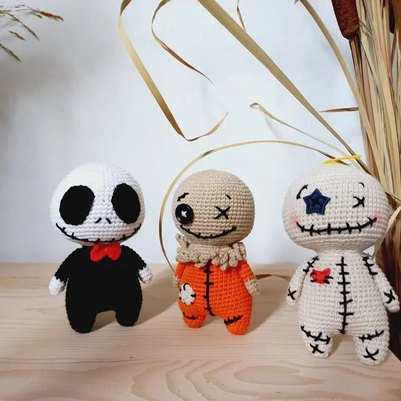 Handmade Crochet Halloween Doll Decoration