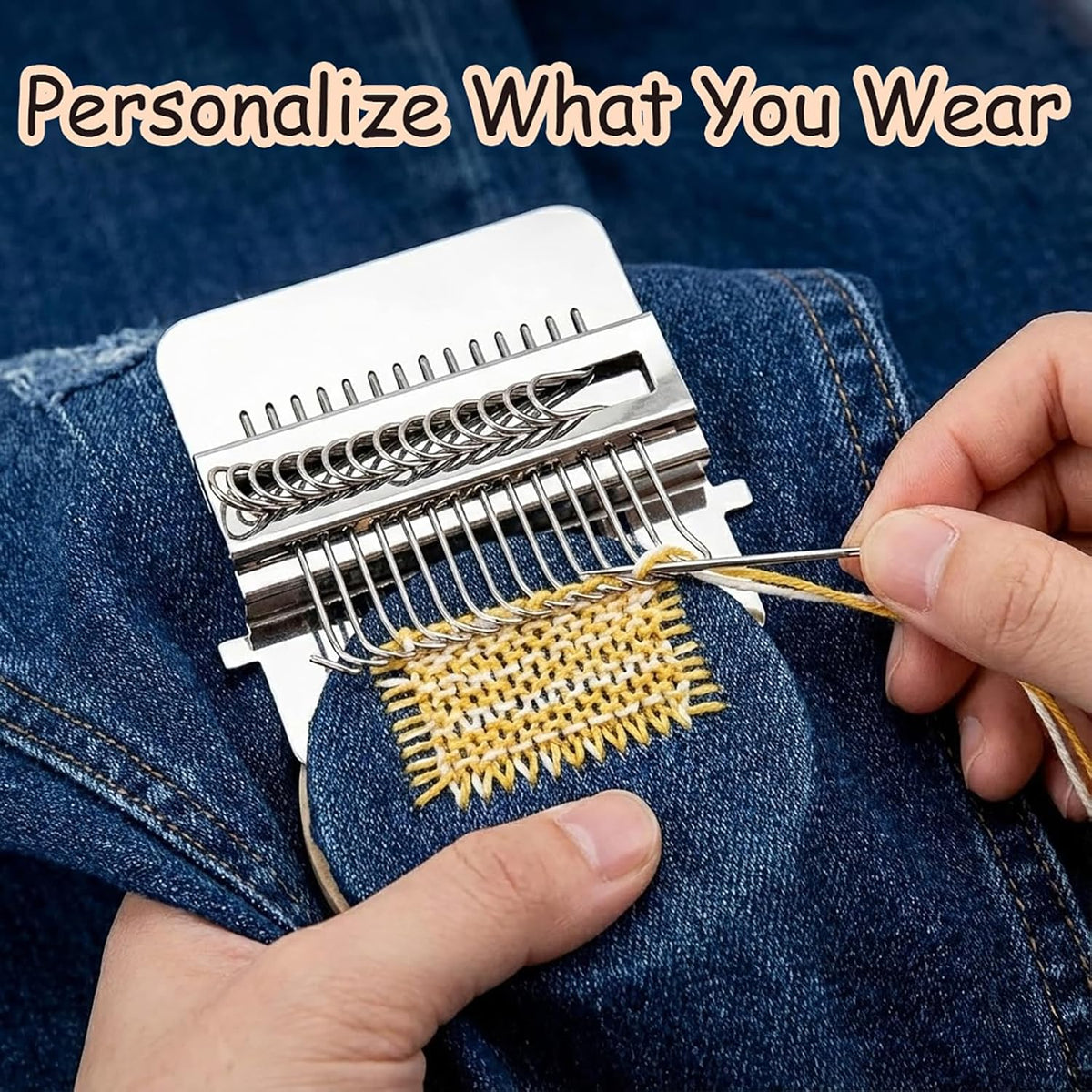 AWINQQY PatchMaker 2.0 Darning Loom Weaving Tool Kit