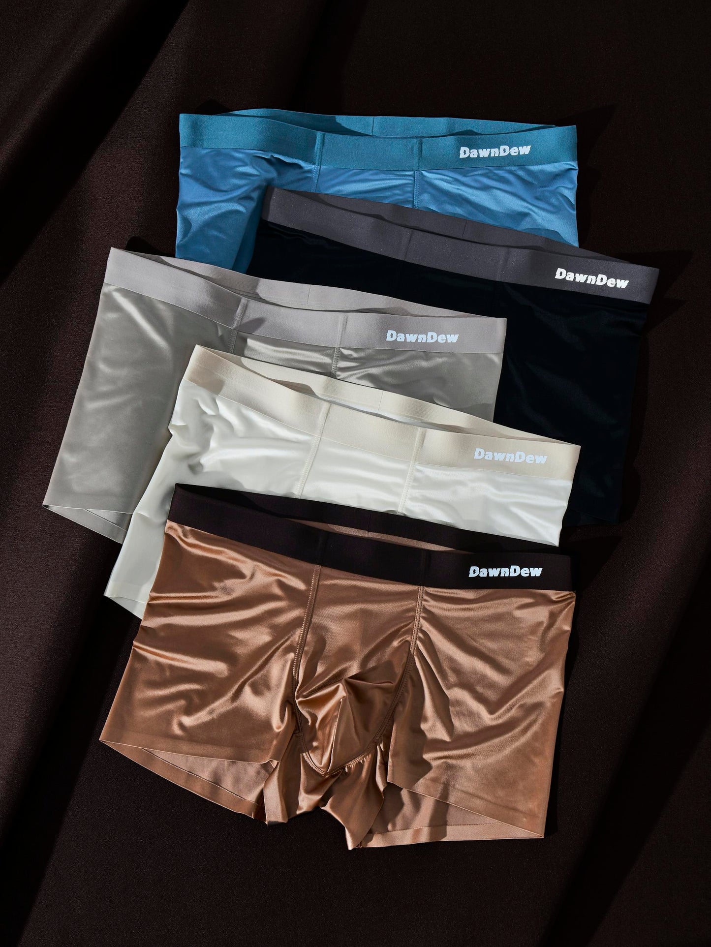 Elegant Silk Men's Ice Silk Underwear Mulberry Silk Antimicrobial Men's Boxer Briefs