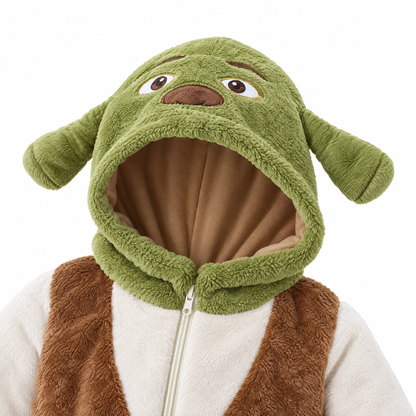 Baby Cozy Shrek Plush Hooded Romper Onesie