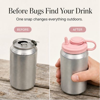 Maviglow™ – Spill-Proof Silicone Can Lid with Built-In Straw