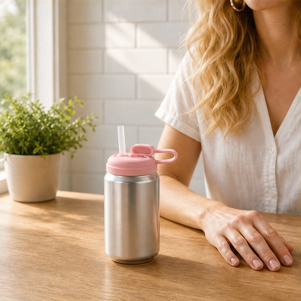 Maviglow™ – Spill-Proof Silicone Can Lid with Built-In Straw