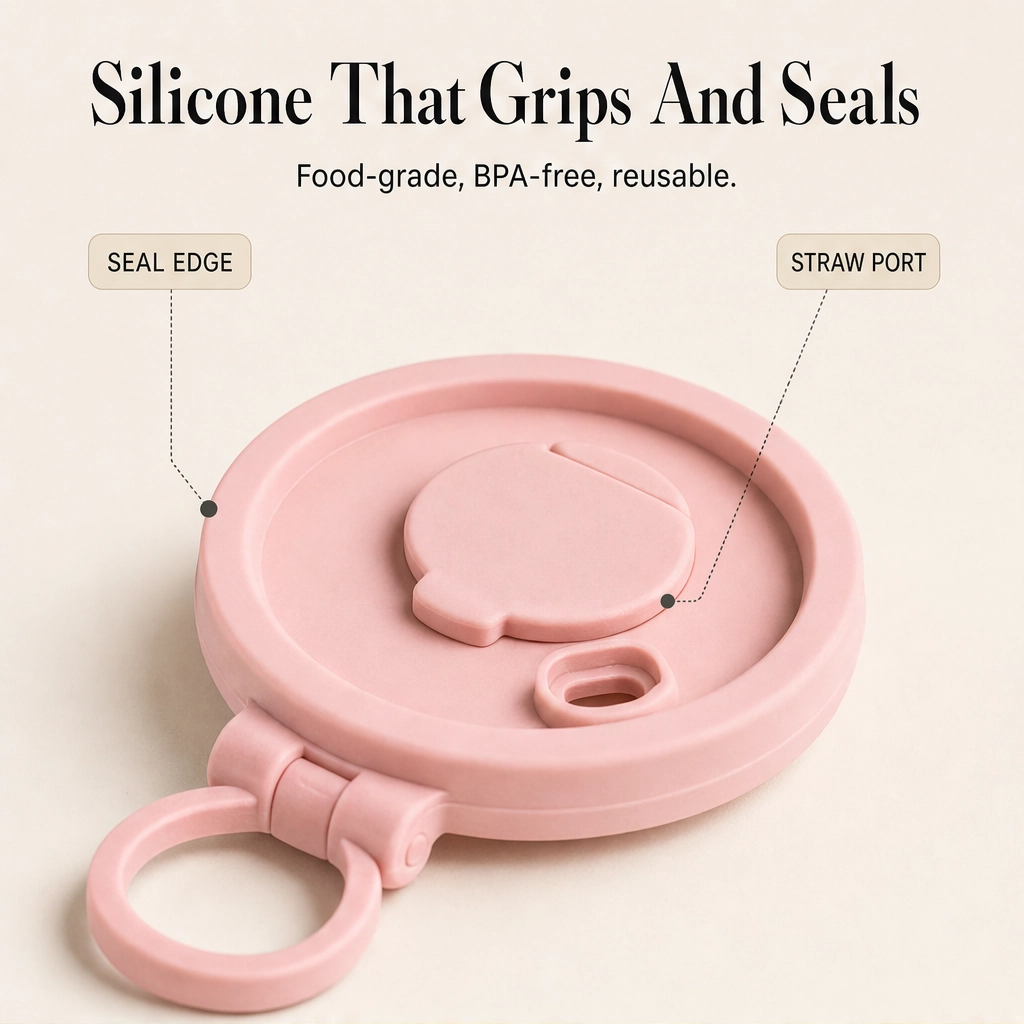 Maviglow™ – Spill-Proof Silicone Can Lid with Built-In Straw