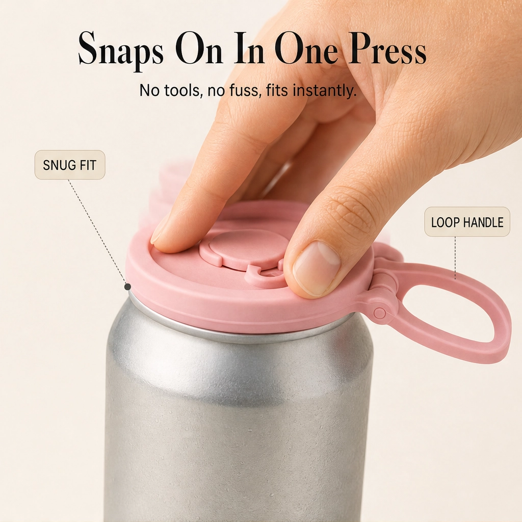 Maviglow™ – Spill-Proof Silicone Can Lid with Built-In Straw