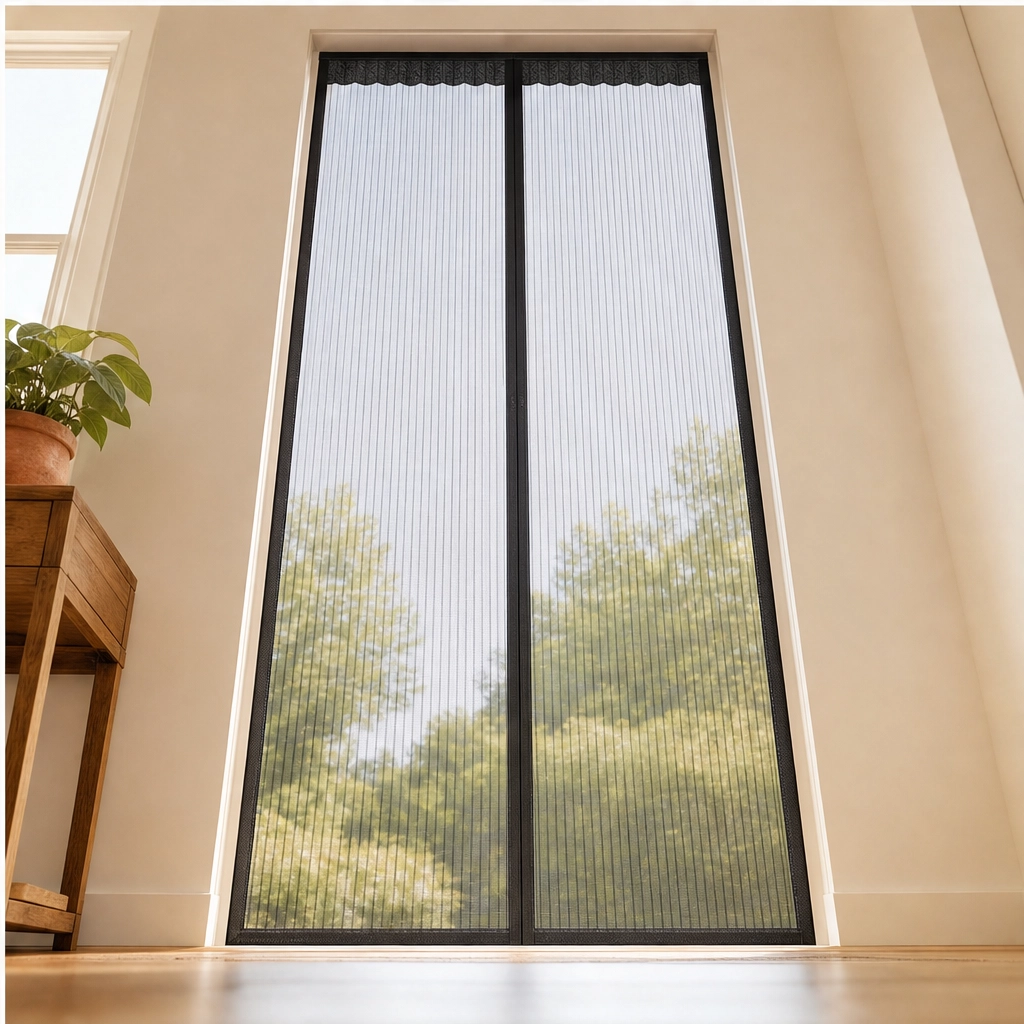 Maviglow™ – Hands-Free Magnetic Screen Door with Heavy-Duty Mesh & Auto-Close Magnets 